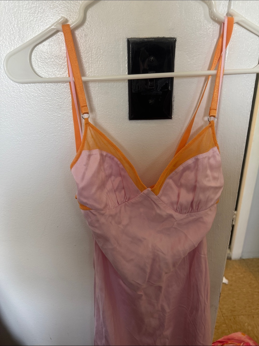 Bec & Bridge Pink Slip with Orange Contrast Trim